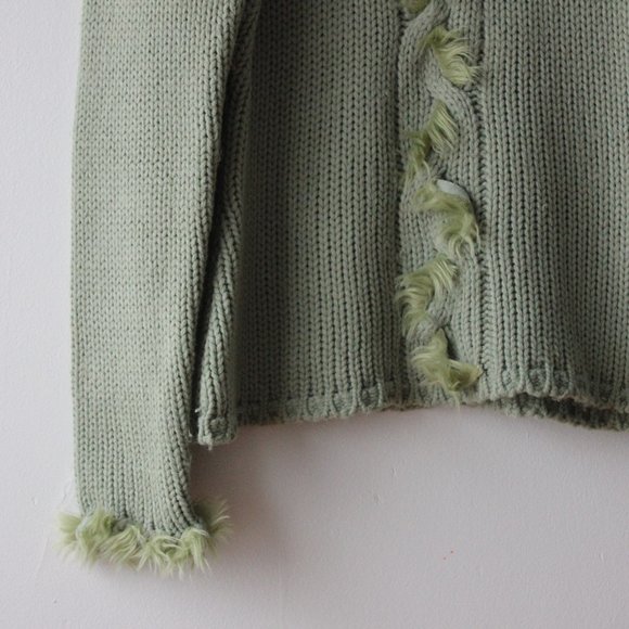 Fun Vintage Green Cowl/Turtleneck Sweater Large - Picture 3 of 8